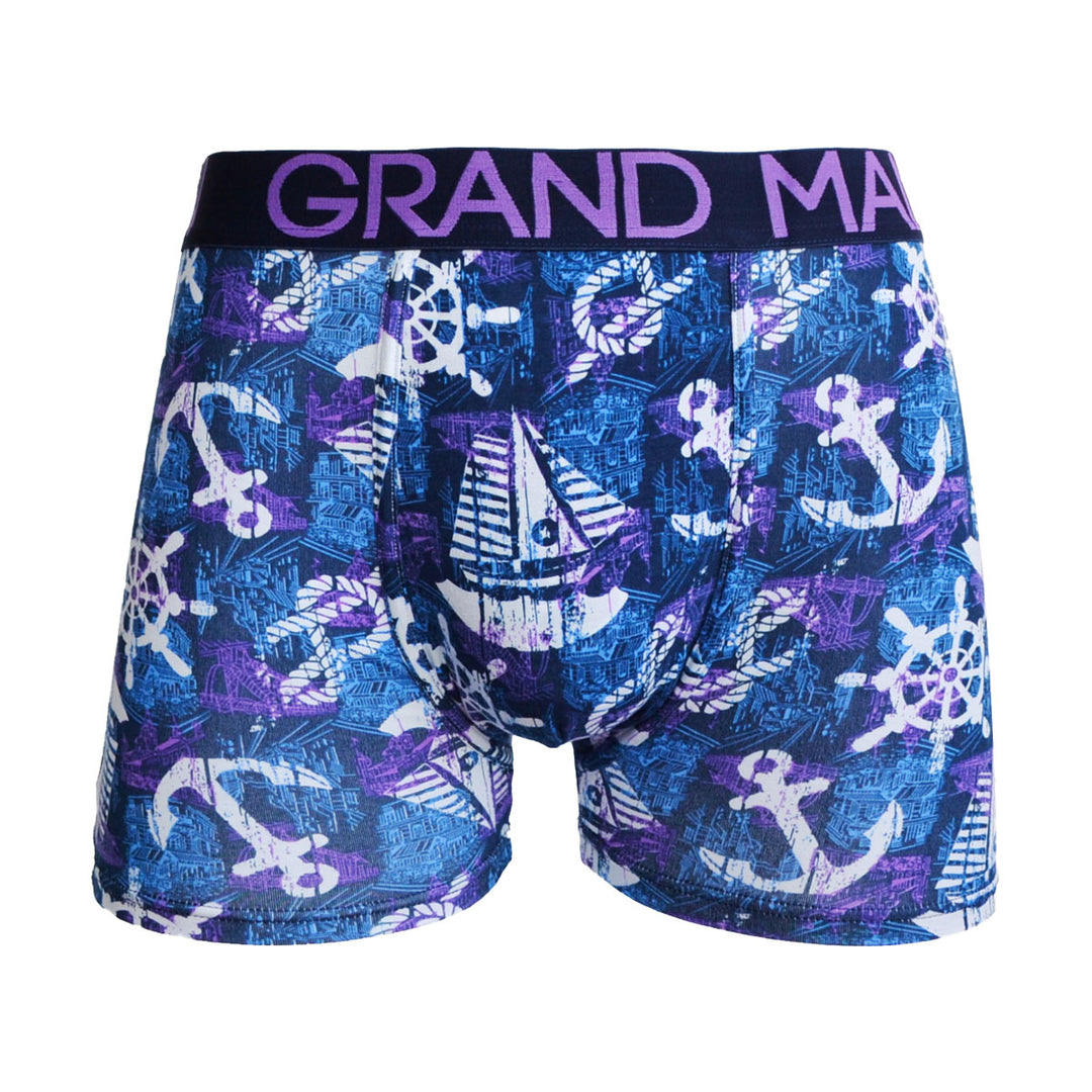 Grand Man moške bombažne boksarice sailor modra 001