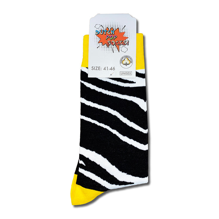 Dutch Pop vesele happy socks pisane nogavice zebra vzorec