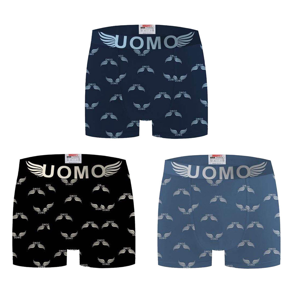 3-PACK moške boksarice Uomo Midnight Wings
