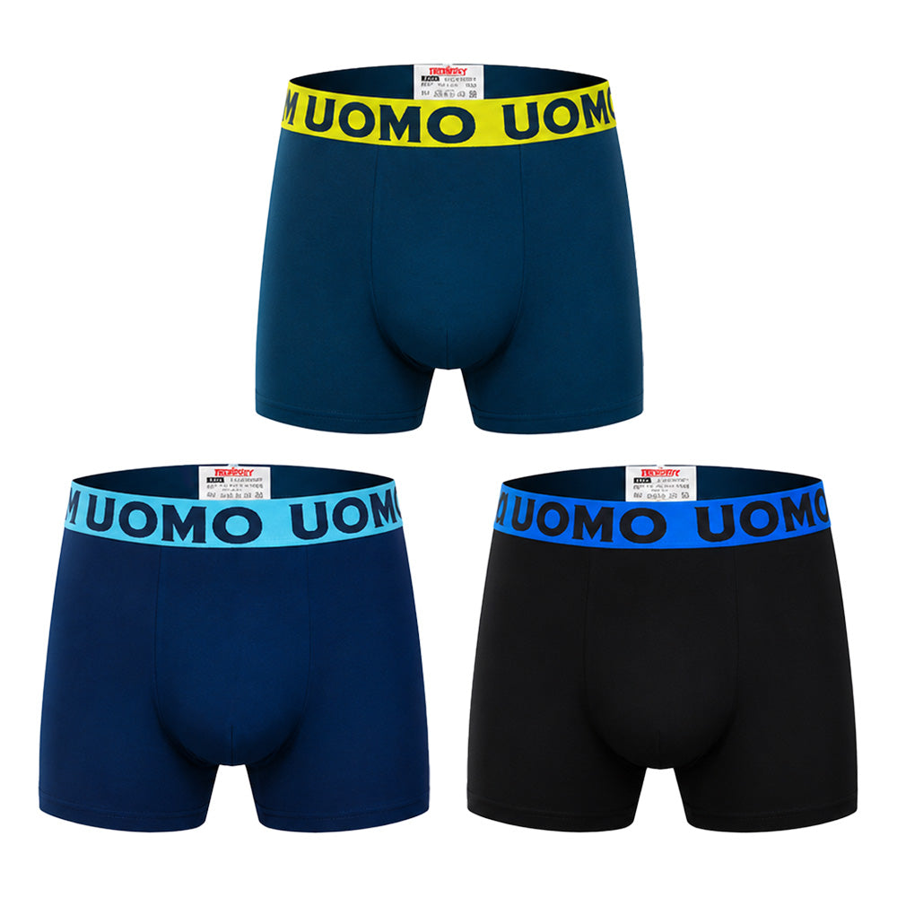 3-PACK moške boksarice Uomo Deep Navy