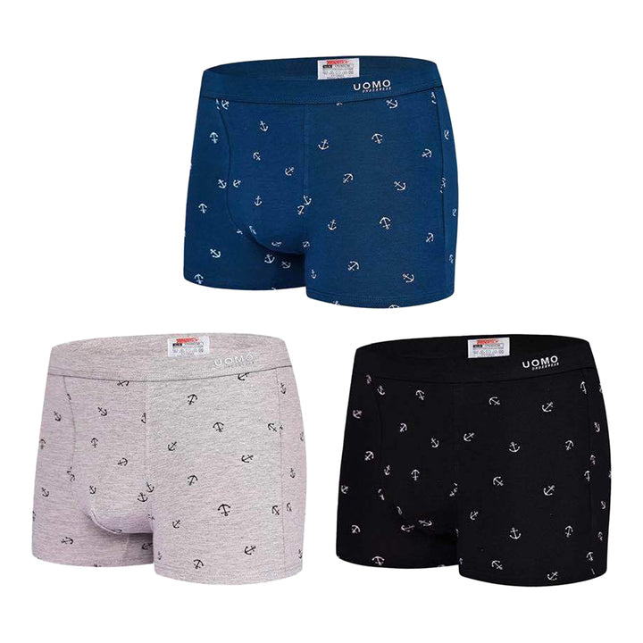 3-PACK moške boksarice Uomo Marine Classic