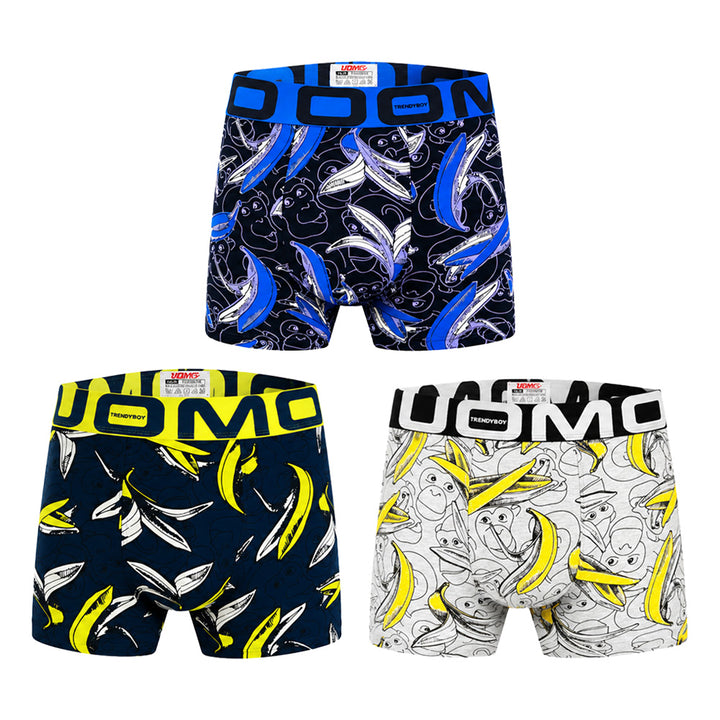 3-PACK moške boksarice Uomo Monkey Island