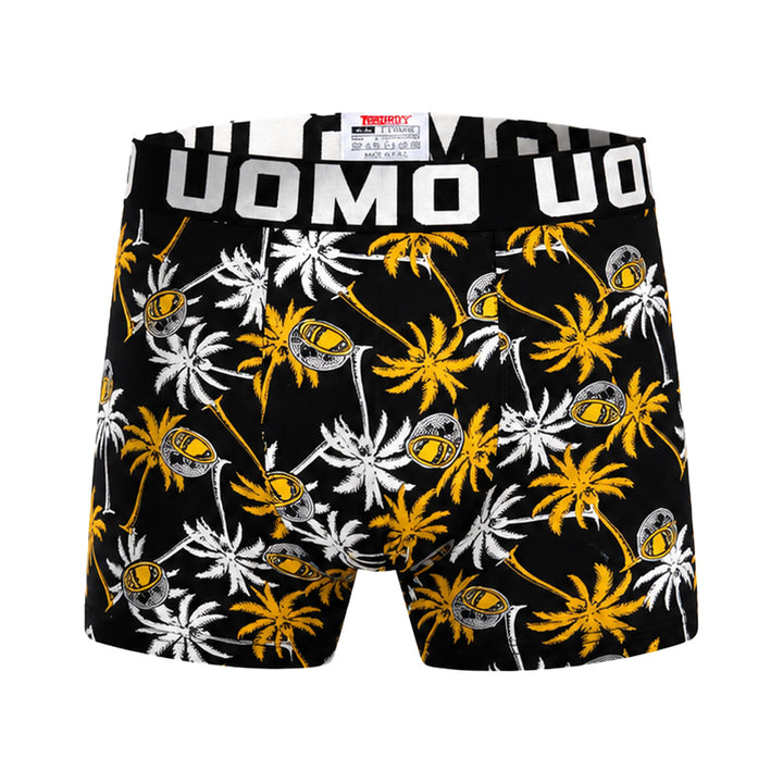 3-PACK moške boksarice Uomo Golden Palms