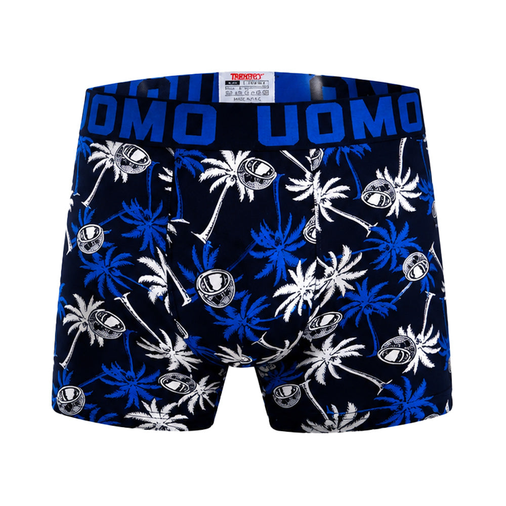 3-PACK moške boksarice Uomo Golden Palms