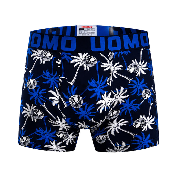 3-PACK moške boksarice Uomo Golden Palms