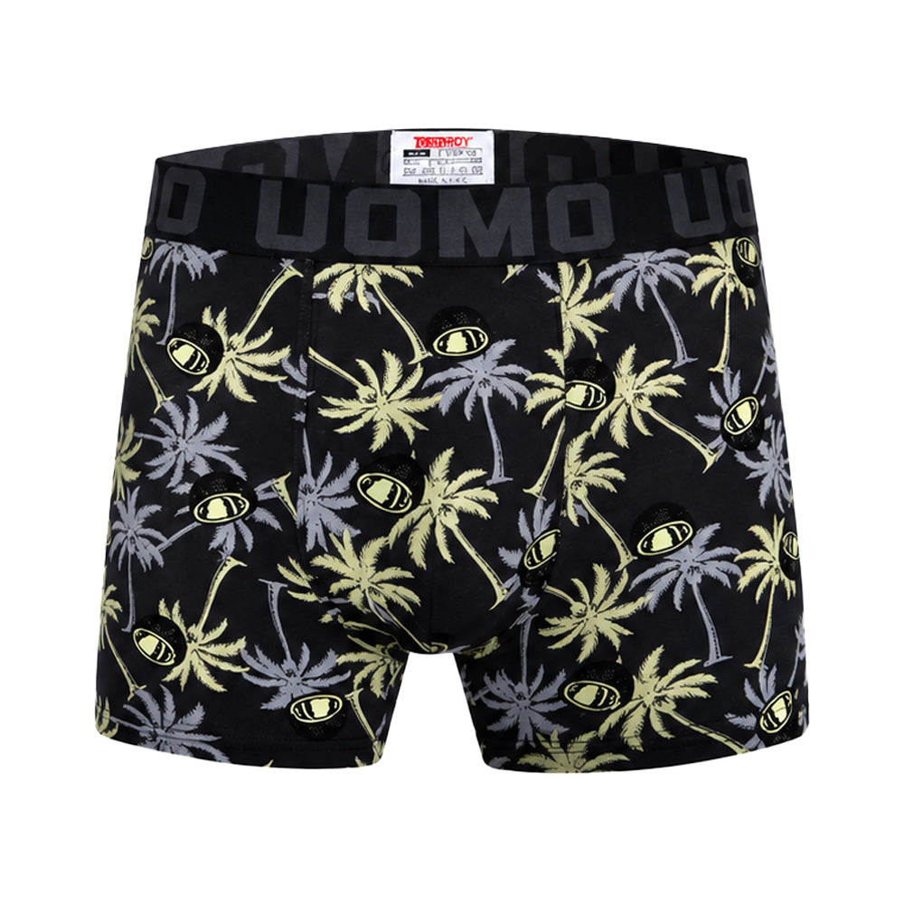 3-PACK moške boksarice Uomo Golden Palms