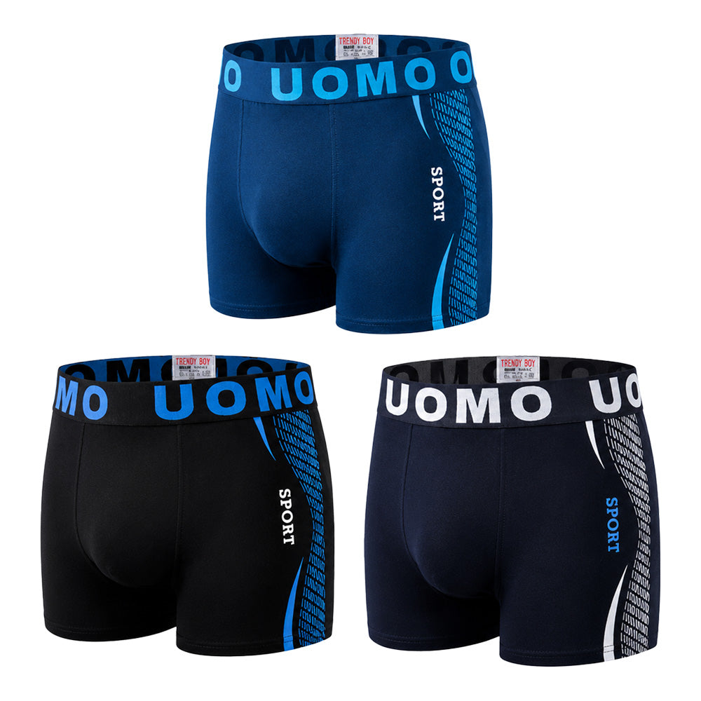 3-PACK moške boksarice Uomo Blue Motion