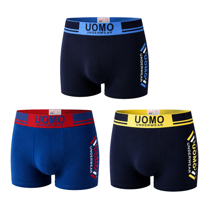 3-PACK moške boksarice Uomo Gold Motion