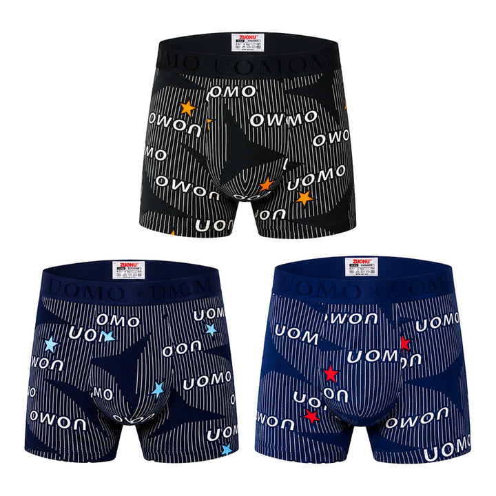 3-PACK moške boksarice Uomo Midnight Stars