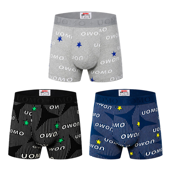 3-PACK moške boksarice Uomo Midnight Stars
