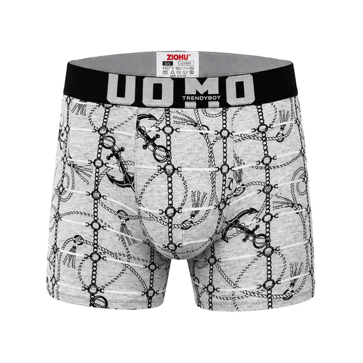3-PACK moške boksarice Uomo Ocean Knot