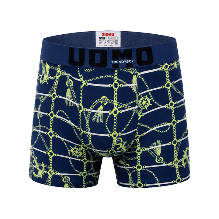 3-PACK moške boksarice Uomo Ocean Knot