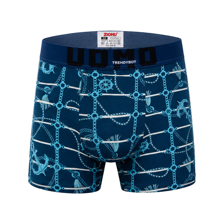 3-PACK moške boksarice Uomo Ocean Knot