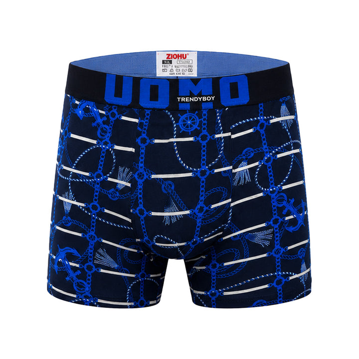 3-PACK moške boksarice Uomo Ocean Knot