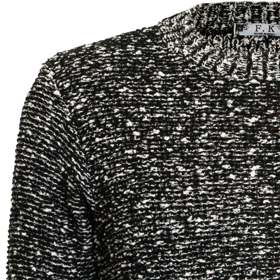 F.K. volnen pulover - črna