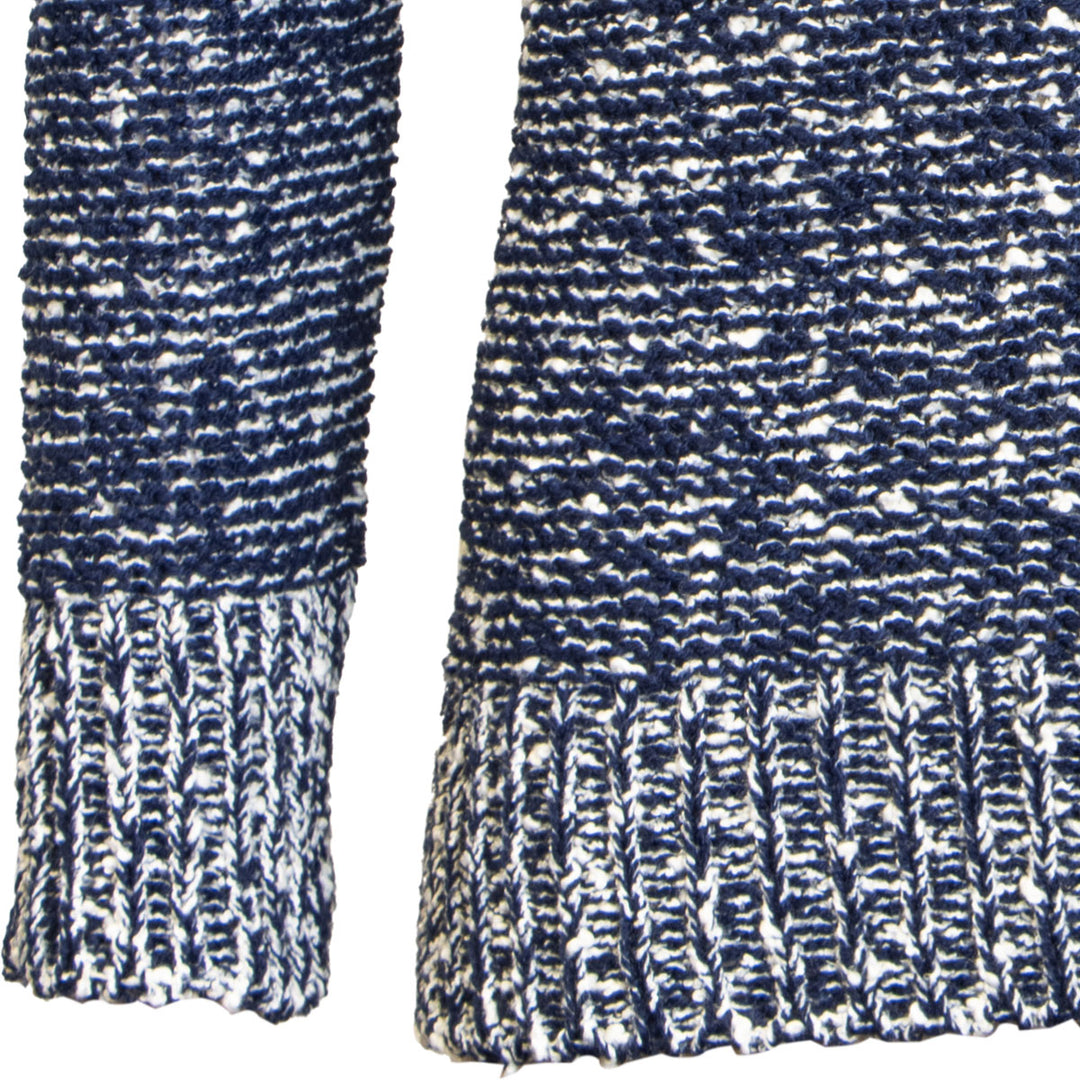 F.K. volnen pulover - temno modra