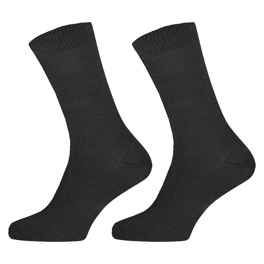 Gianvaglia moške bombažne nogavice 3 pari Essential Comfort 001 črna