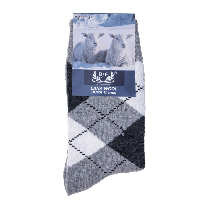 4 Pari B.FORTUNA Alpine Karo volnene moške nogavice