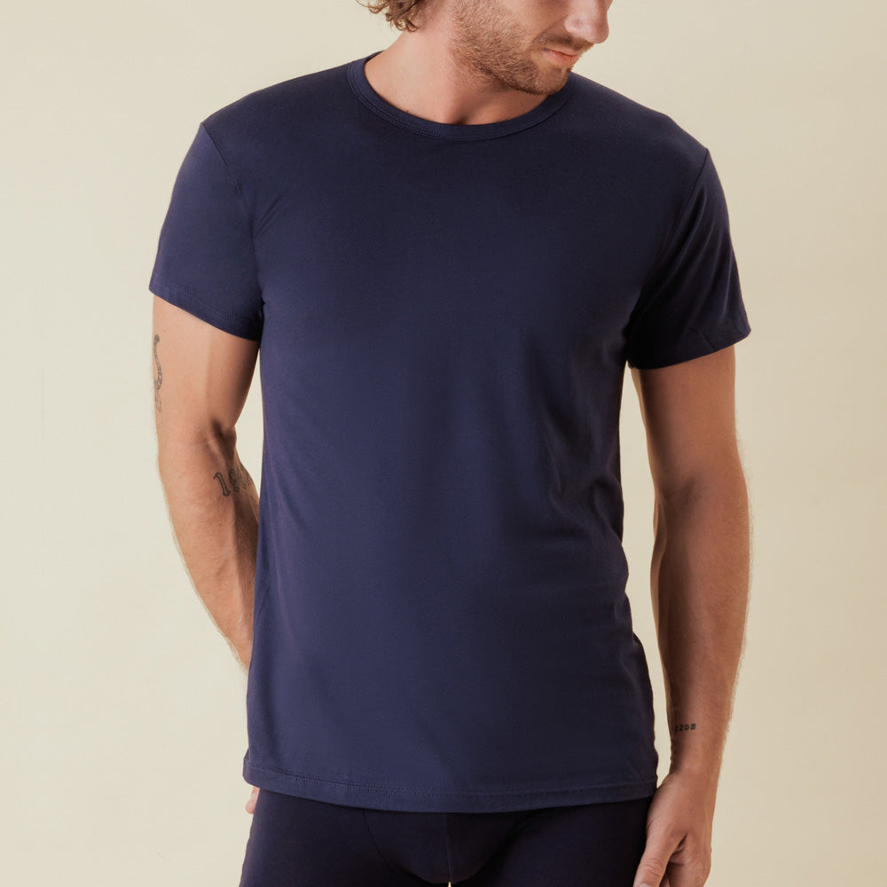 MarcLuis Moška kratka majica Marco - temno modra