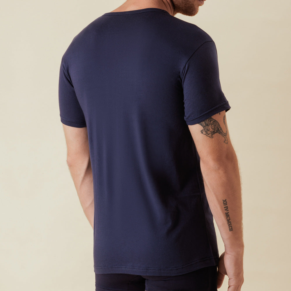 MarcLuis Moška kratka majica Luca - temno modra