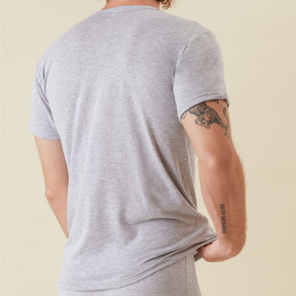 MarcLuis Moška kratka majica Luca - svetlo siva