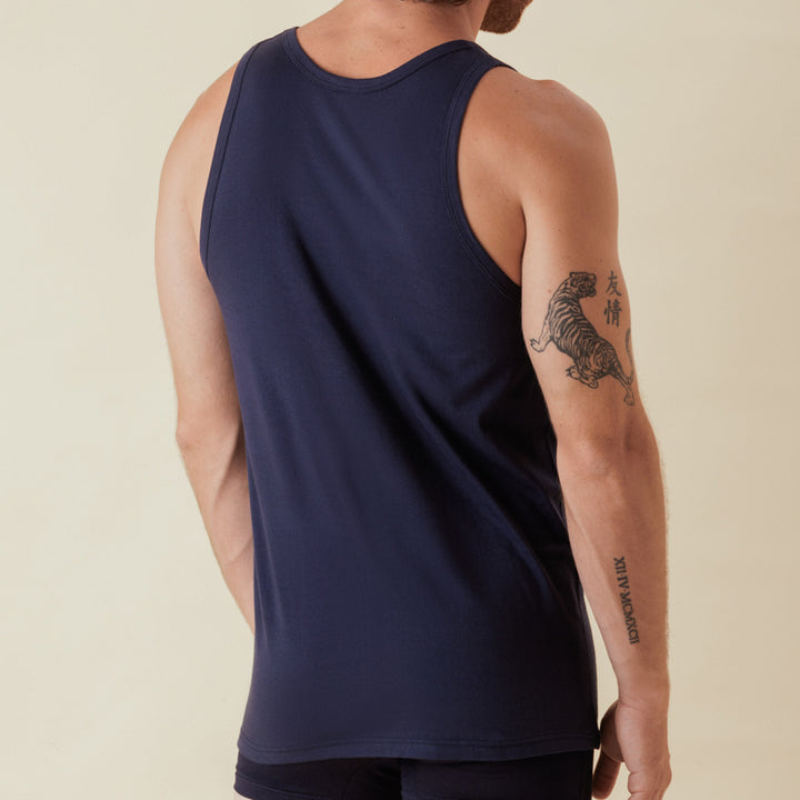 Moška Spodnja Majica MarcLuis brez rokav - Modra