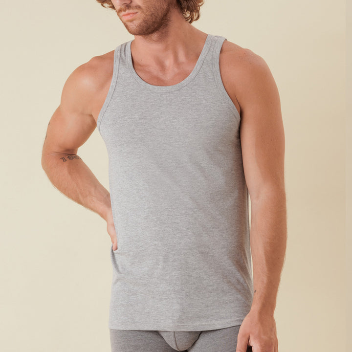 Moška Spodnja Majica MarcLuis brez rokav - Svetlo siva