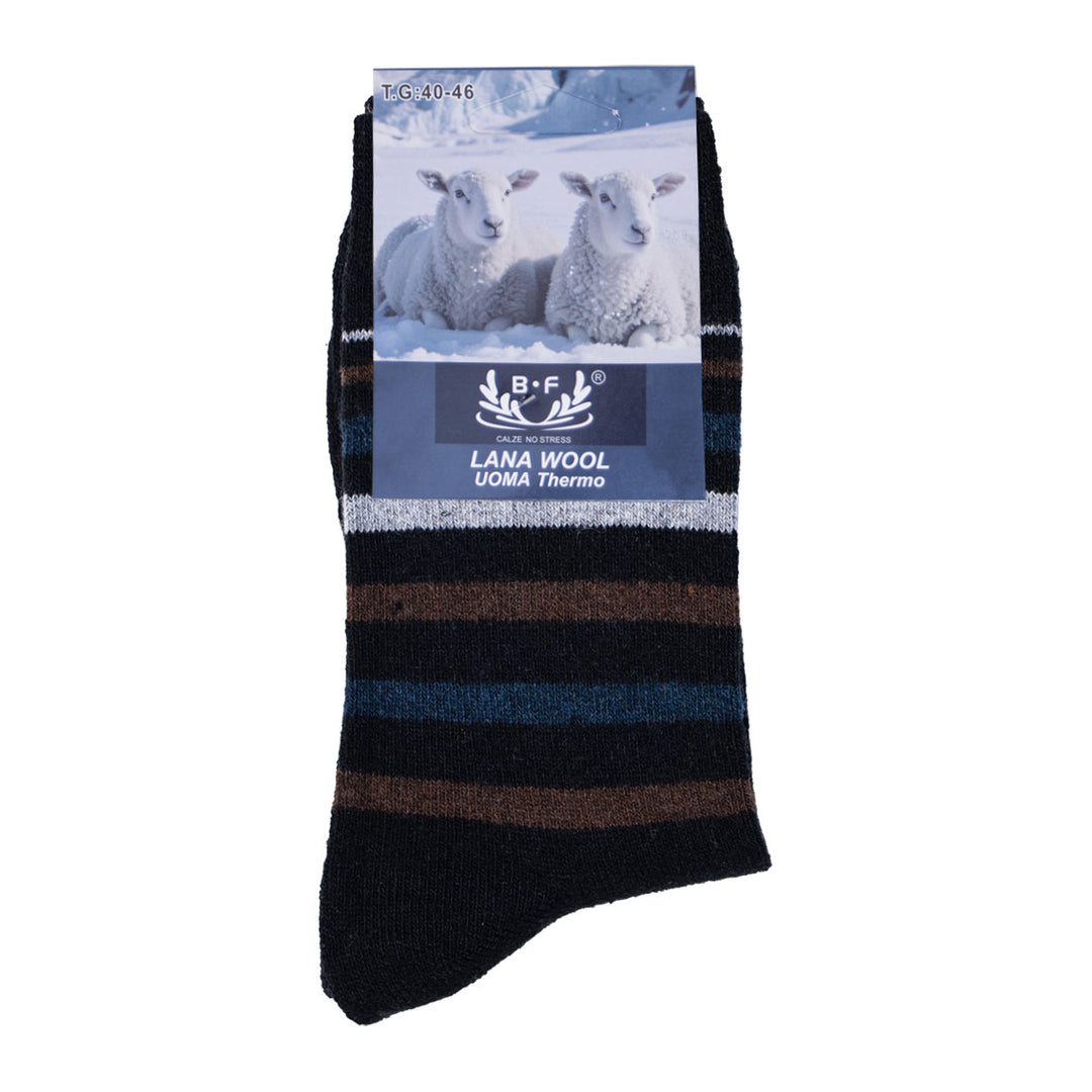 B.FORTUNA moške volnene nogavice Arctic Line - črna