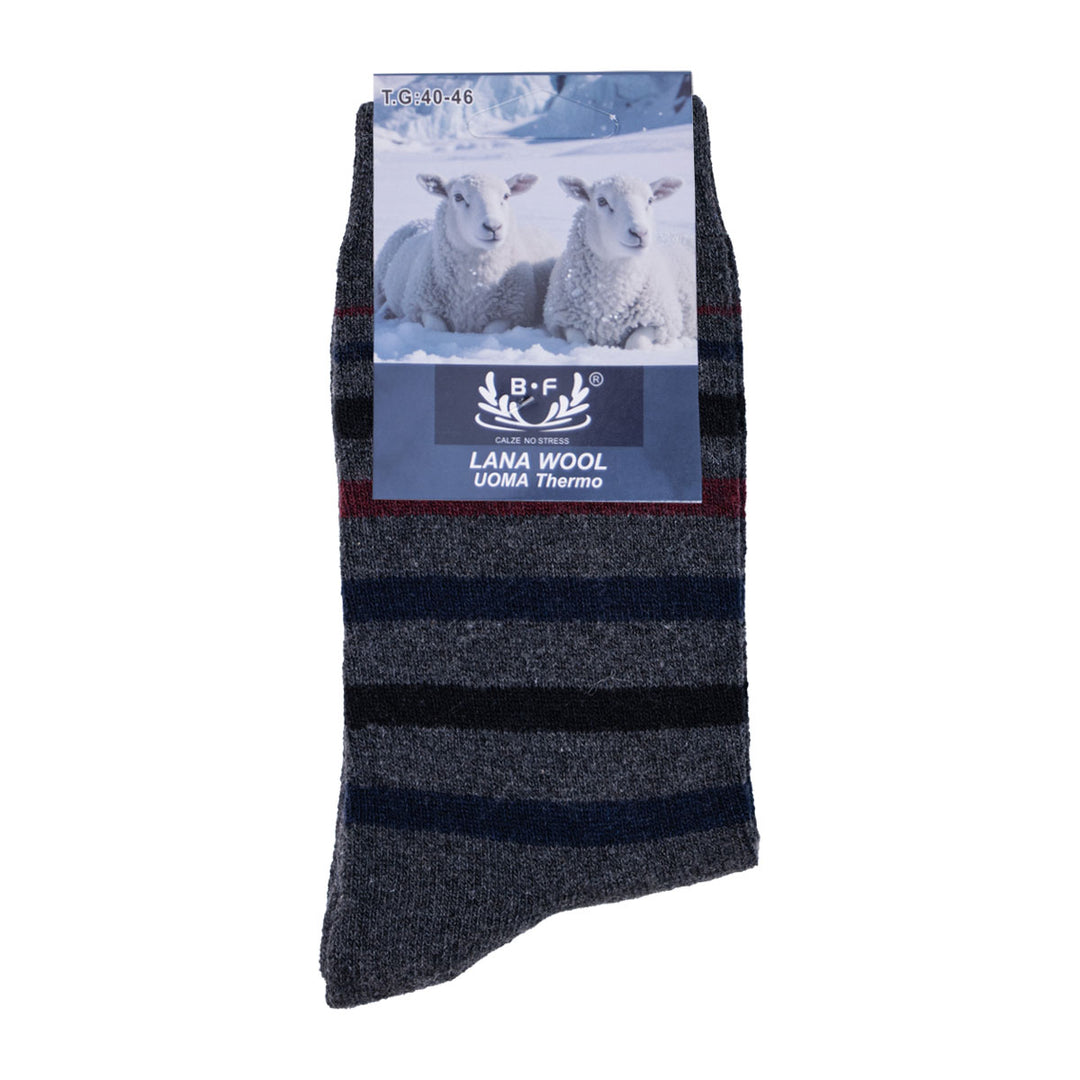 B.FORTUNA moške volnene nogavice Arctic Line - temno siva