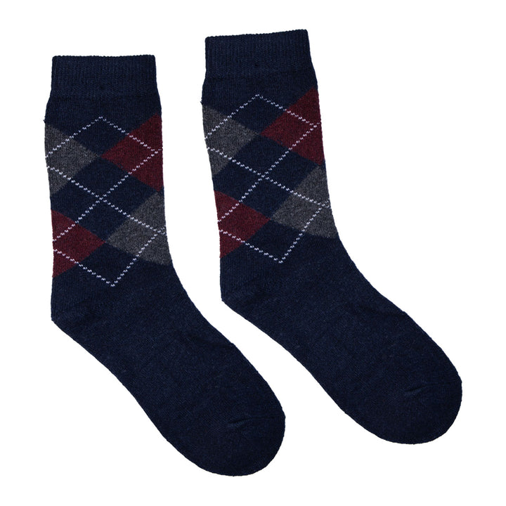 B.FORTUNA moške volnene nogavice Alpine Karo - temno modra