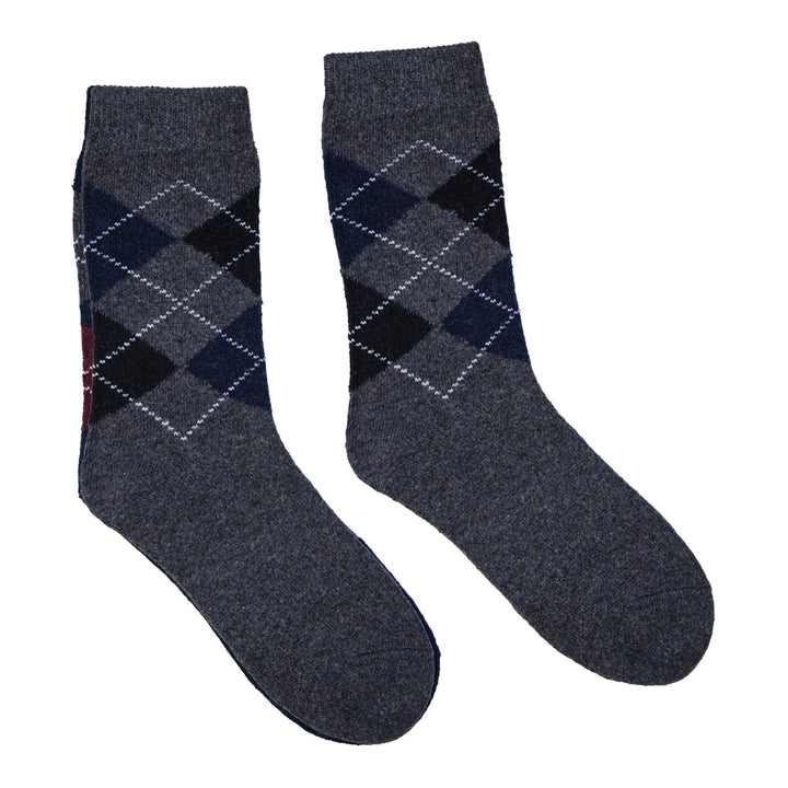 B.FORTUNA moške volnene nogavice Alpine Karo - temno siva