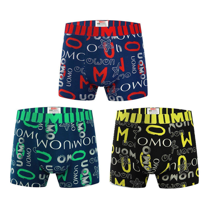 3-PACK moške boksarice Uomo Neon Grafitti