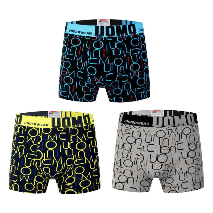 3-PACK moške boksarice Uomo Matrix Line