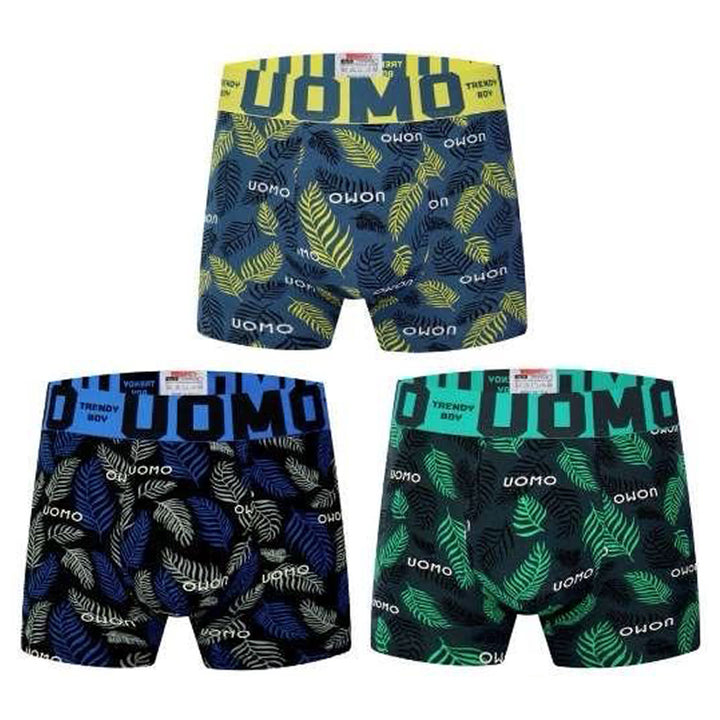 3-PACK moške boksarice Uomo Wild Forrest