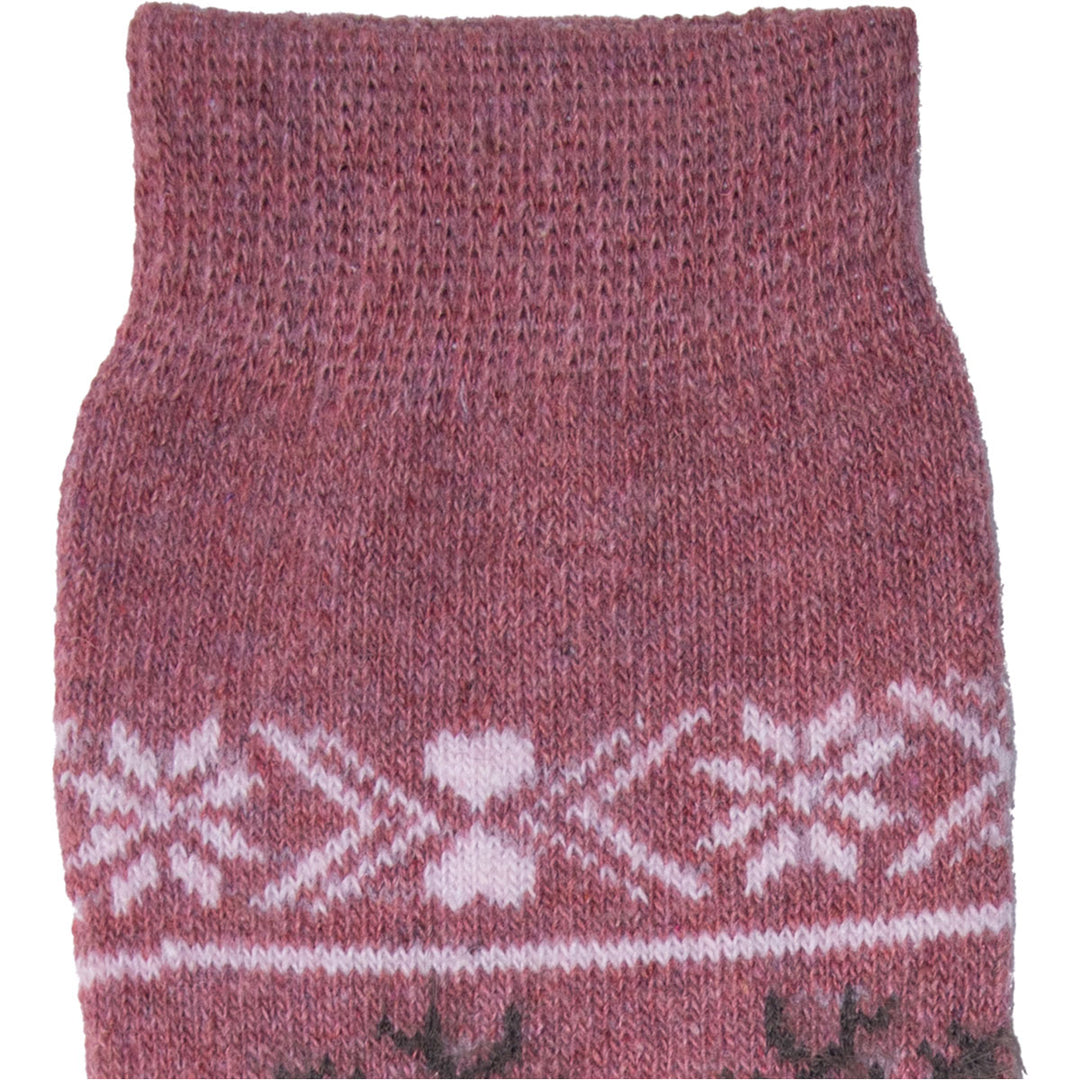 B.FORTUNA ženske volnene nogavice Nordic Forest - roza