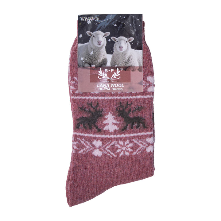 3 Pari B.FORTUNA Nordic Forest volnene ženske nogavice