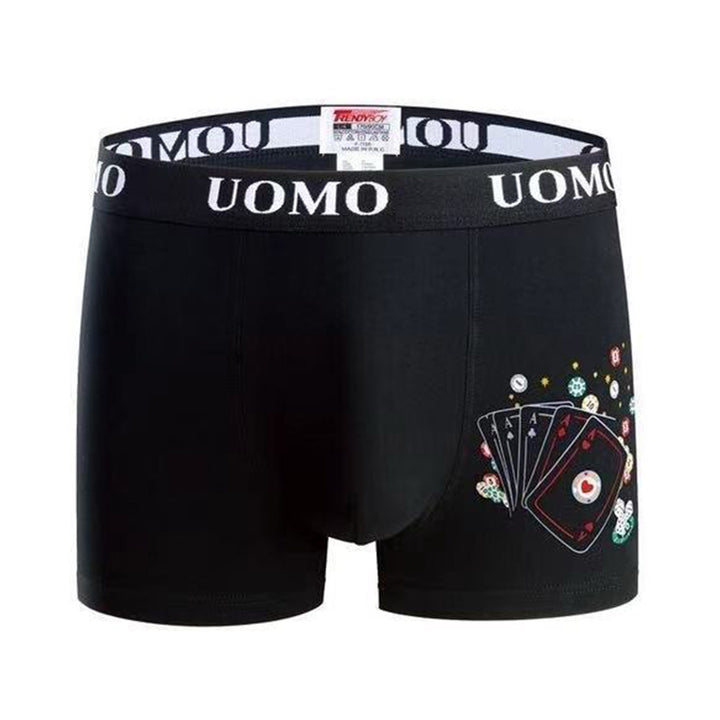 Uomo moške bombažne boksarice potisk High Stakes 005