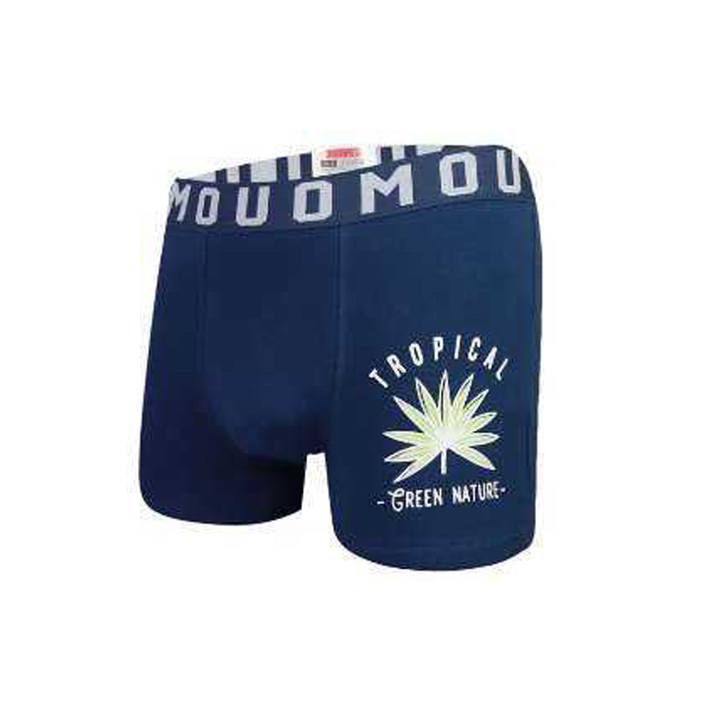 3-PACK moške boksarice Uomo Tropical Leaf