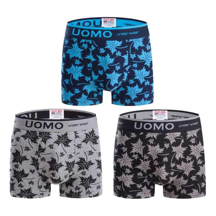 3-PACK moške boksarice Uomo Maple Shadow