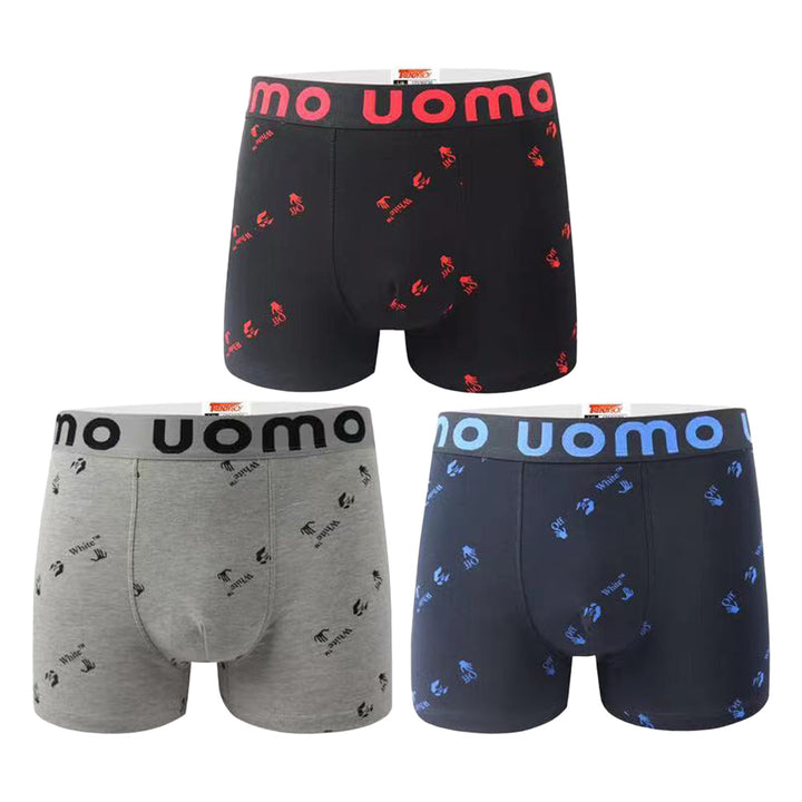 3-PACK moške boksarice Uomo Street Code