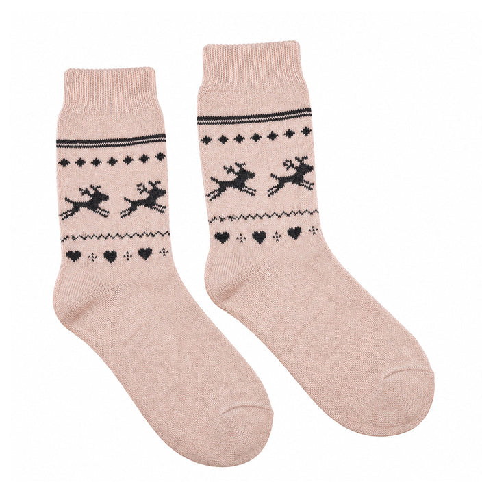 4 Pari B.FORTUNA Nordic Reindeer volnene ženske nogavice