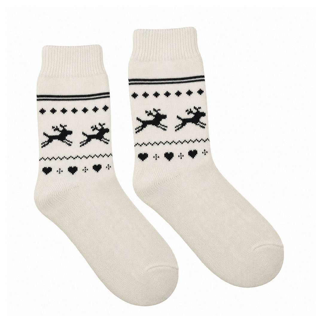 4 Pari B.FORTUNA Nordic Reindeer volnene ženske nogavice