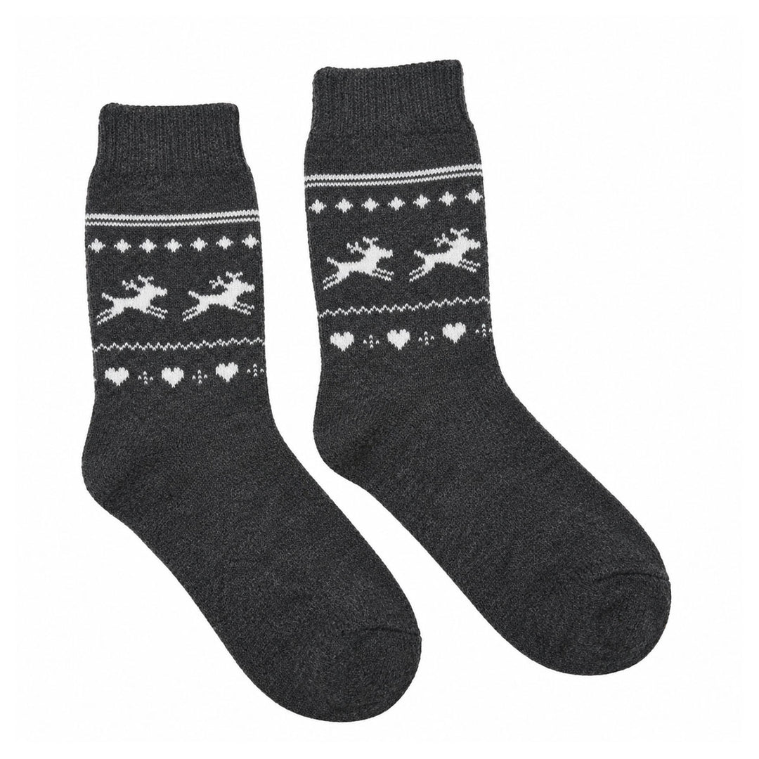 4 Pari B.FORTUNA Nordic Reindeer volnene ženske nogavice